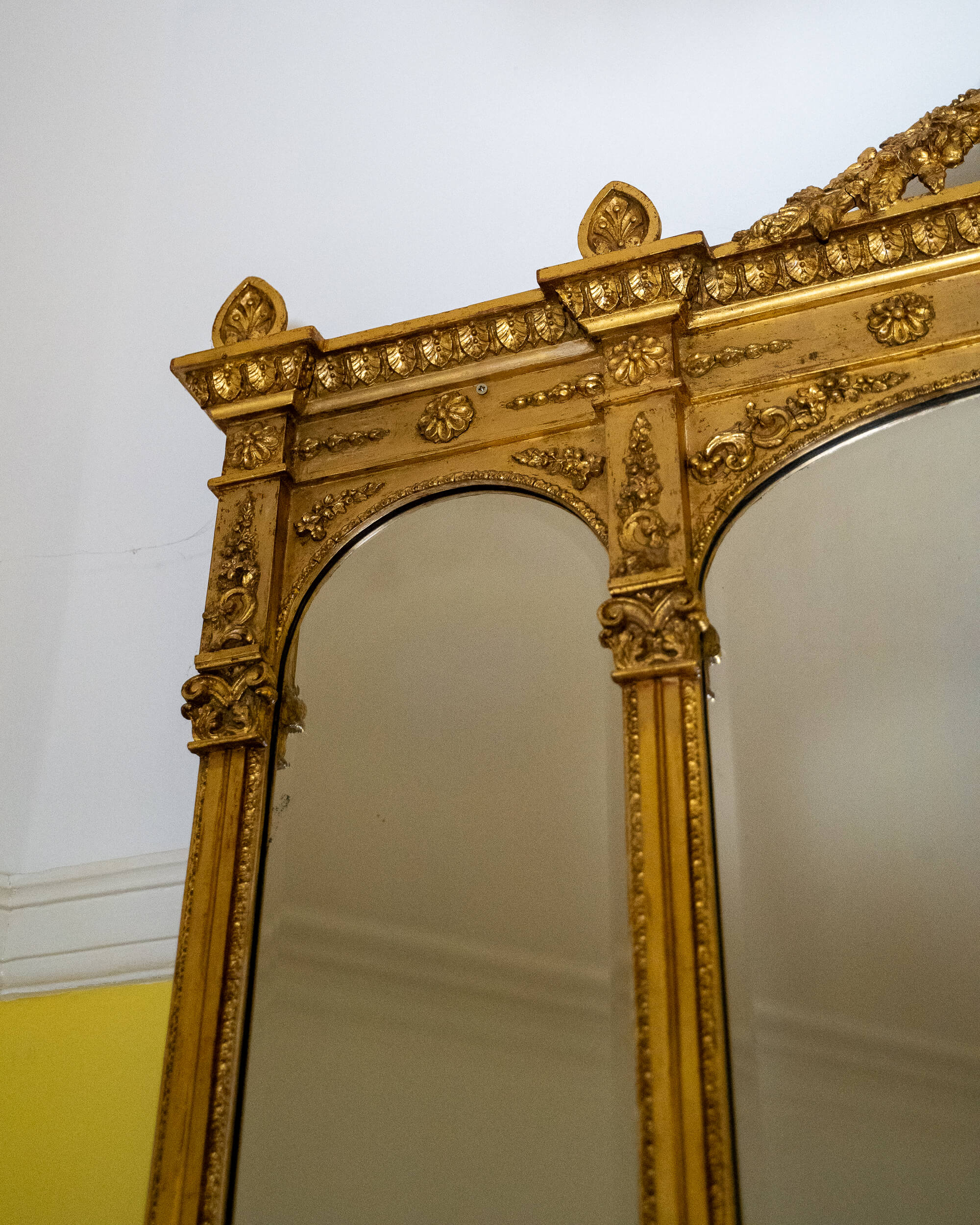 Edwardian Giltwood Overmantel Mirror - Supporting View 2