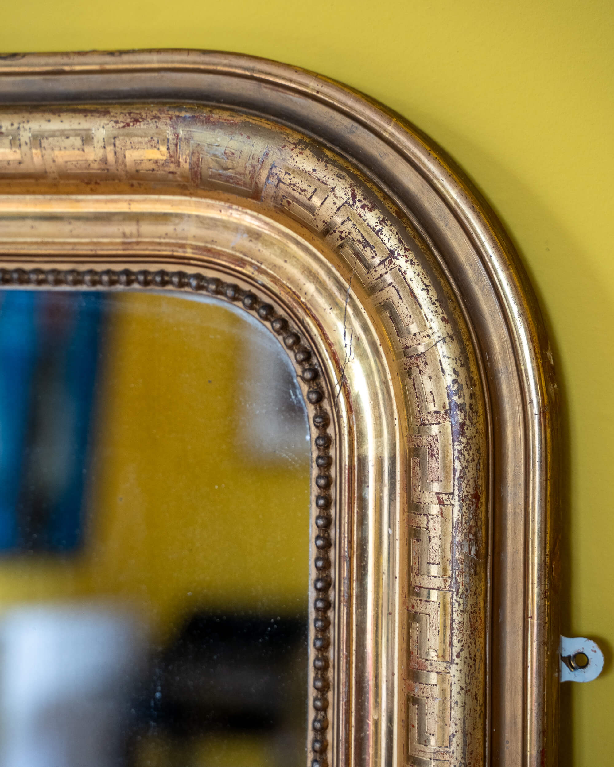 19th Century French Louis Philippe Giltwood Mirror - Supporting View 4