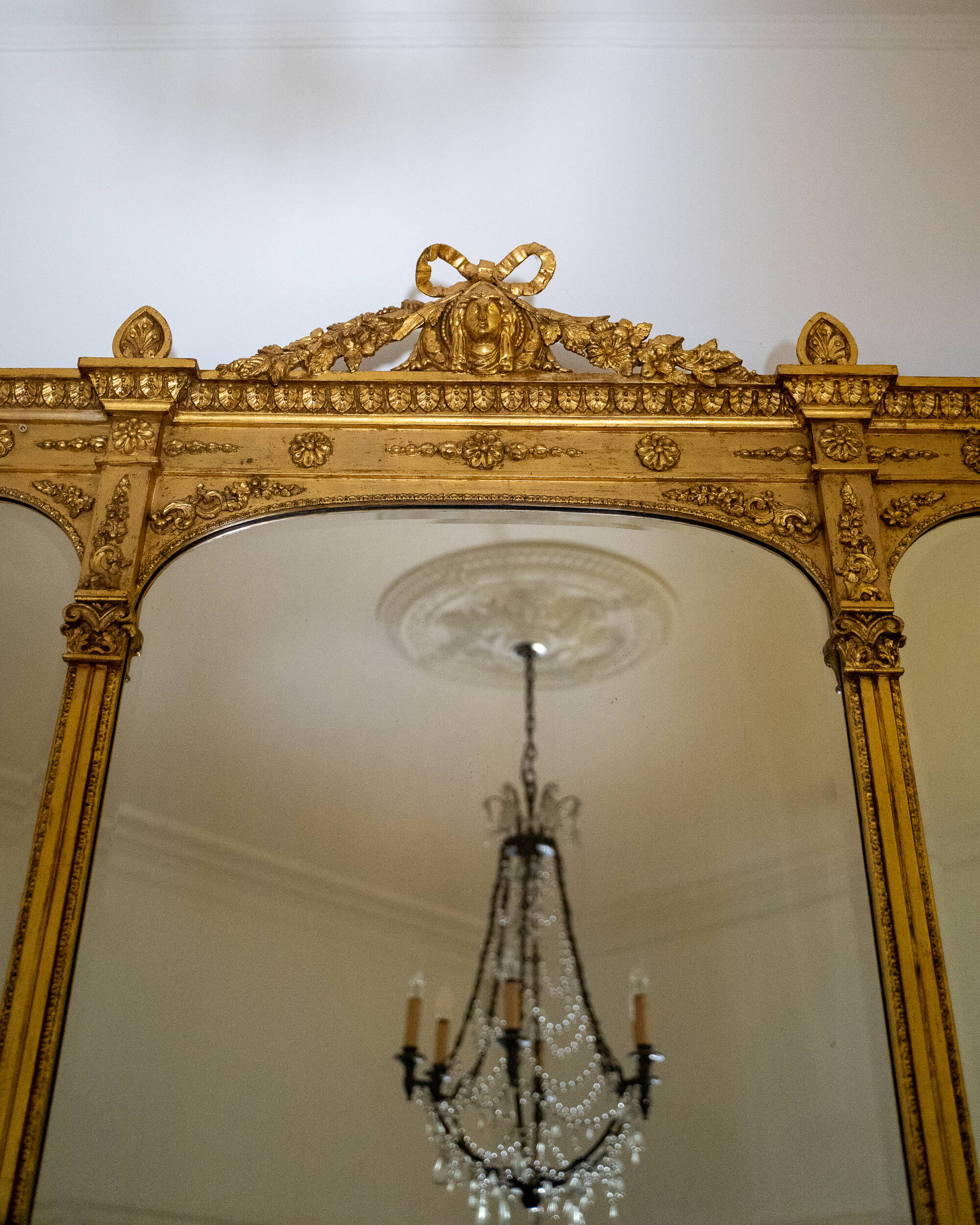 Edwardian Giltwood Overmantel Mirror - Supporting View 4